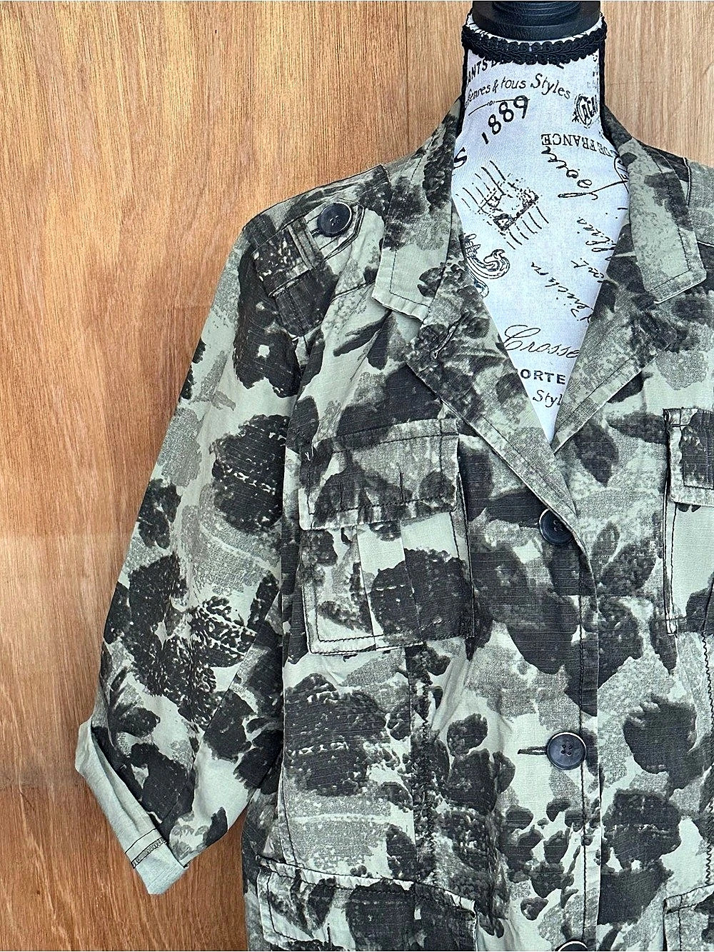 Eddie Bauer Camo Utility Jacket Green & Black Size 2X